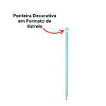 Lápis Grafite HB Redondo Estrela Com Ponteira Material Escolar