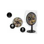 Ventilador De Mesa 40cm Turbo Preto/Bronze Hélice 6 Pás 127v Ventimais 126w