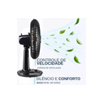 Ventilador De Mesa 40cm Turbo Preto/Bronze Hélice 6 Pás 127v Ventimais 126w