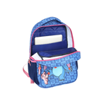 Mochila Bolsa Escolar Stitch Lilás Infantil Com Alça Grande Reforçada Material Stitch