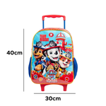 Kit Mochila + Lancheira + Estojo 3 Peças Patrulha Canina Infantil Escolar