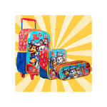 Kit Mochila + Lancheira + Estojo 3 Peças Patrulha Canina Infantil Escolar