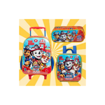 Kit Mochila + Lancheira + Estojo 3 Peças Patrulha Canina Infantil Escolar