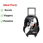 Mochila Com Rodas Vasco Infantil Juvenil Com Alça Retrátil