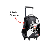 Mochila Com Rodas Vasco Infantil Juvenil Com Alça Retrátil