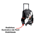 Mochila Com Rodas Vasco Infantil Juvenil Com Alça Retrátil