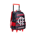 Mochila Mala Com Rodas e Alças Flamengo Oficial Para Viagem Infantil Juvenil
