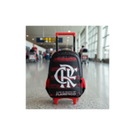 Mochila Mala Com Rodas e Alças Flamengo Oficial Para Viagem Infantil Juvenil