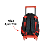 Mochila Mala Com Rodas e Alças Flamengo Oficial Para Viagem Infantil Juvenil