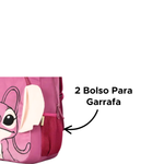 Mochila Stitch Angel Infantil Juvenil Pelúcia Para Escola Mala de Costas