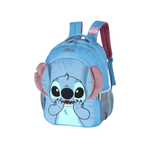 Mochila Stitch Angel Infantil Juvenil Pelúcia Para Escola Mala de Costas