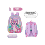 Mochila Escolar Stitch Infantil Bolsa de Costas Material Escolar