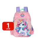 Mochila Bolsa Infantil Para Escola Material Escolar Unicórnio