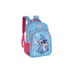 Mochila Bolsa Infantil Stitch Escolar 100% Poliéster Resistente Com Alça Grande Reforçada