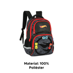 Mochila Bolsa Infantil Hot Wheels De Costas Para Escola 100% Poliéster