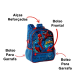 Mochila Infantil Homem Aranha Spider Grande Escolar Para Menino