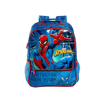 Kit Mochila + Estojo Infantil Homem Aranha Spider Grande Escolar Para Menino