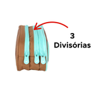 Estojo Escolar 3 Bolsos Capivara Up4You Poliéster