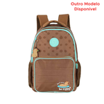 Mochila Escolar College Capivara Brownie Para Menino e Menina