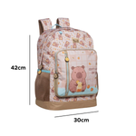 Mochila Capivara Brownie College De Costas Material Escolar