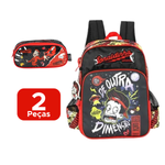 Kit Mochila Juvenil + Estojo Enaldinho Mochila De Costas Do Enaldinho Material Escolar