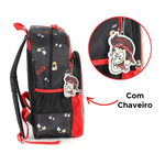 Kit Mochila Juvenil + Estojo Enaldinho Mochila De Costas Do Enaldinho Material Escolar 70% Poliester