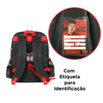 Kit Mochila Juvenil + Estojo Enaldinho Mochila De Costas Do Enaldinho Material Escolar 70% Poliester