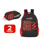Kit Mochila Juvenil + Estojo Enaldinho Mochila De Costas Do Enaldinho Material Escolar