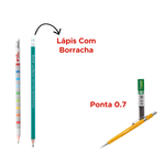 Kit Estojo Juvenil Completo Com Material Escolar e Faculdade Para Adolescente Menino E Menina