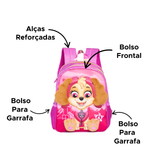 Mochila Patrulha Canina Personagem Skye Infantil Material Escolar