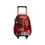 Mochila Com Rodadinhas Homem Aranha Spider-Man Para Escola Passeios Para Menino