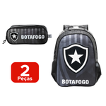 Kit Mochila Com Estojo Do Botafogo Material Escolar Passeio Viagem