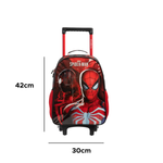 Mochila Homem Aranha Com Rodinhas Spider-Man Escolar Infantil
