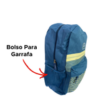 Mochila Casual Listrada 17” Poliéster Para Escola e Faculdade