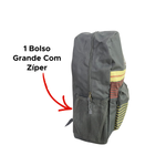 Mochila Casual Listrada 17” Poliéster Para Escola e Faculdade