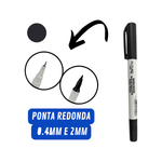MARCADOR REPROJETOR AZUL PONTA DUPLA