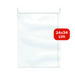 Kit Com 50 Envelopes A4 Brancos 24 x 34 cm Para Curriculo Documentos Pacote com 50 unidades