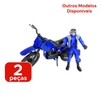 Kit Moto Com Soldado Policial De Brinquedo Motocicleta Infantil Kids