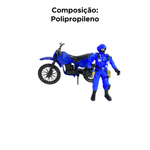 Kit Moto Com Soldado Policial De Brinquedo Motocicleta Infantil Kids