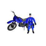 Kit Moto Com Soldado Policial De Brinquedo Motocicleta Infantil Kids