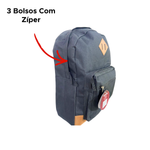 Mochila Casual Preto e Marrom Em poliester Para Adulto Masculino e Feminino Viagens Passeio