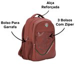Mochila Fluminense B02 Esportiva Adulto Para Escola Viagens Passeios