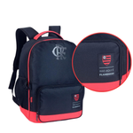 Kit Mochila + Estojo Esportiva Do Flamengo Juvenil Escolar Material Escolar