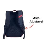 Kit Mochila + Estojo Esportiva Do Flamengo Juvenil Escolar Material Escolar