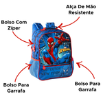 Mochila Infantil Do Homem Aranha Material Escolar