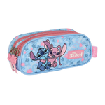 Estojo Com 3 Divisões Personagem Stitch Para Escola Faculdade 100% Poliéster