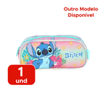 Estojo Infantil Simples Personagem Stitch Com Brilho Para Escola