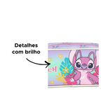 Estojo Infantil Simples Personagem Stitch Com Brilho Para Escola