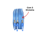 Estojo Com 3 Divisões Personagem Stitch Para Escola Faculdade 100% Poliéster