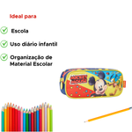 Estojo Escolar Infantil Simples Personagem Mickey Para Escola